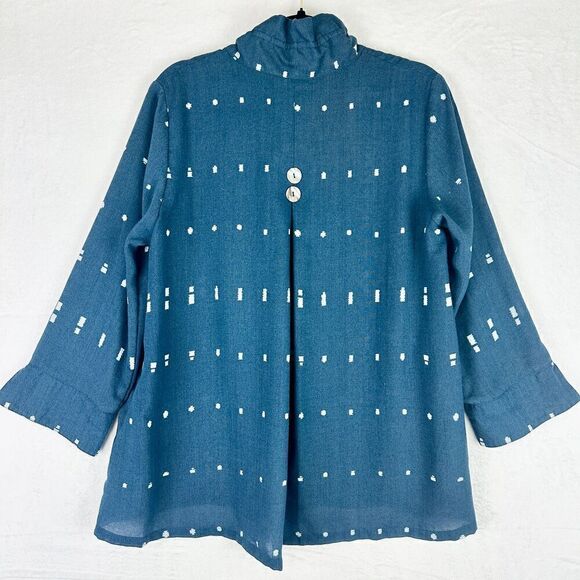 Fridaze Elsie Linen Jacket Size Small Lagenlook Artsy Wrinkle Resistant - Picture 5 of 12
